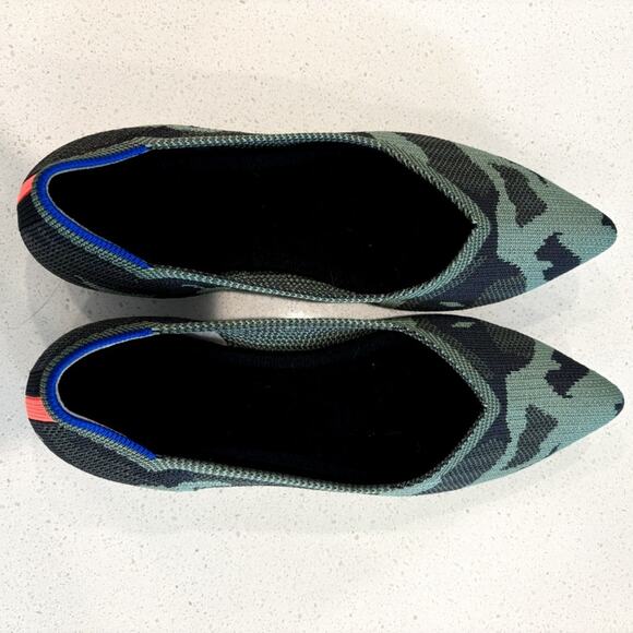 Rothy’s The Point Olive Camo Flats Size 7 - Picture 6 of 6